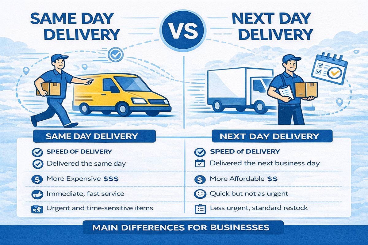 Same Day Delivery vs Next Day Delivery